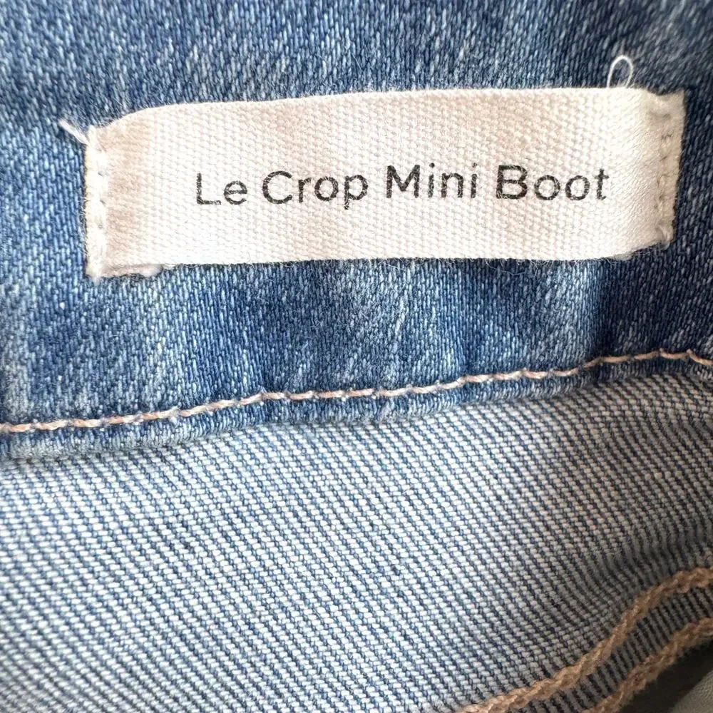Frame Womens Le Crop Mini Boot Jeans Size 25 Raw Hem Stretch Casual Blue Europa - Picture 4 of 11